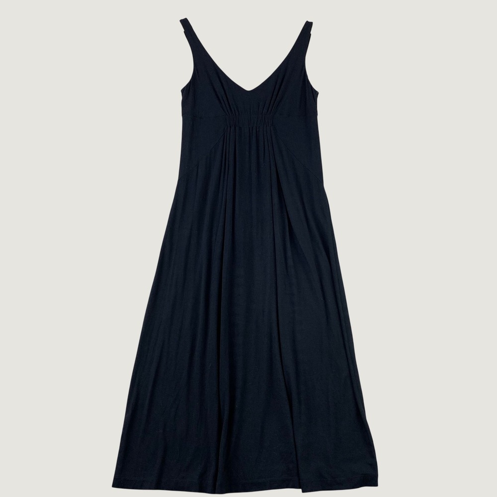 Cabi Maxi Dress Womens M Black Jersey Knit Stretch Comfort Travel Minimalist